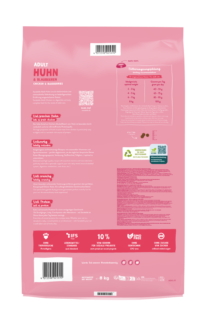 Sanabelle Katzen-Trockenfutter Adult Huhn